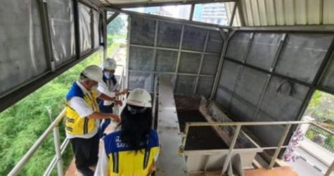 Menteri PUPR Basuki Hadimuljono saat berada di IPAL Krukut Setiabudi, Jakarta. (Ist)