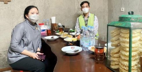 Puan Maharani bersama Gibran saat acara di Kota Solo. (Ist)