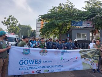 Dinas Lingkungan Hidup Kota Tangsel dalam peringatan Serukan Hari Lingkungan Hidup Sedunia. (tangselpos.id/rmn)