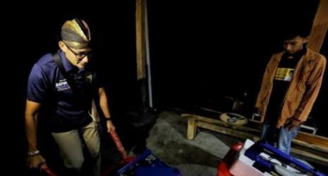 Menparekraf Sandiaga Uno saat mengunjungi Desa Wisata Widosarip, Kulonprogo. Foto : Istimewa