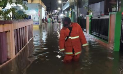 Salah satu titik banjir di Kota Tangerang. (Ist)