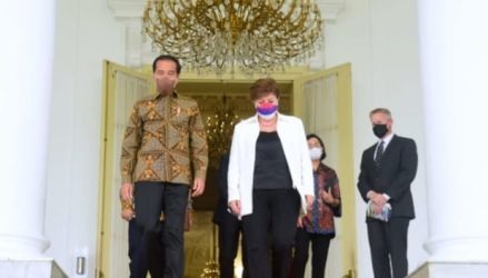 Presiden Joko Widodo saat menerima Perwakilan IMF di Istana Bogor. (Dok. Setpres)