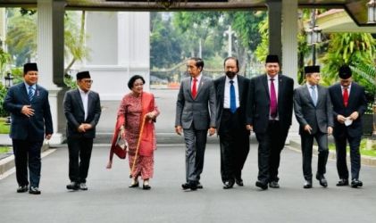 Presiden Jokowi bersama para Ketua Partai. (Ist)