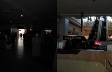 Suasana gelap gulita di Terminal Utama KLIA akibat Blackout di Kuala Lumpur. (Ist)