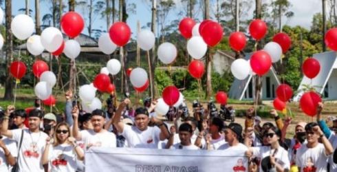 OMG Jabar dukung Ganjar jadi Presiden 2024-2029. Deklarasi diadakan di Awana Resort Ciwidey, Kabupaten Bandung, Selasa (5/7/2022). Foto : Istimewa