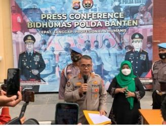 Press Conference Polda Banten terkait kasus Nikita Mirzani. (Ist)