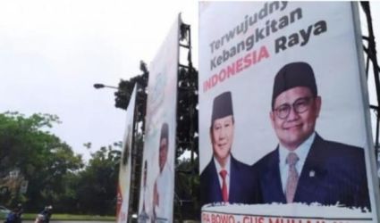 Baliho Prabowo Subianto dan Muhaimin Iskandar. (Ist)