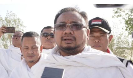 Menteri Agama Yaqut Cholil Qoumas saat berada di Arafah. (Ist)