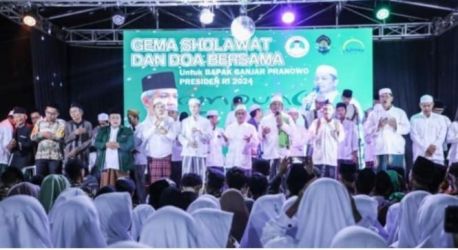 Ribuan Santri hingga Habieb Lampung gelar sholawat dan doa untuk Ganjar Capres 2024. (Ist)