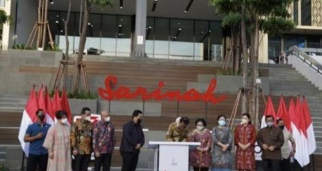 Presiden Joko Widodo saat meresmikan transformasi Gedung Sarinah. Foto : Istimewa