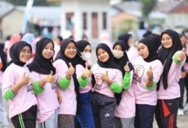 Ratusan Perempuan Milenial yang tergabung dalam Srikandi Ganjar Sumut menggelar Sport Fest. (Ist)