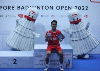 Ginting sukses menjuarai tunggal putra Singapura Open 2022. (Ist)