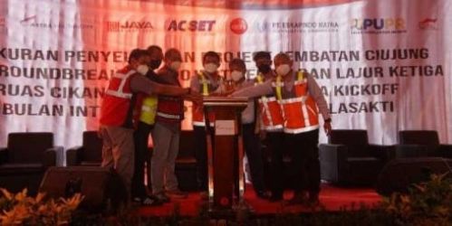 Groundbreaking pekerjaan pelebaran Cikande Serang Timur. Foto : Istimewa