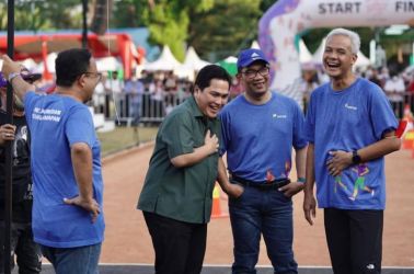 Ganjar Pranowo saat mengikuti perlombaan HUT Kemerdekaan di GOR Kuningan Jakarta beberapa waktu yang lalu. Foto : Istimewa