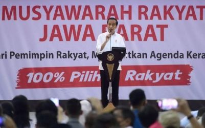 Jokowi pada acara Musra yang diselenggarakan di Bandung. Foto : Istimewa