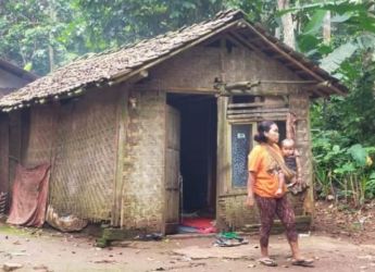 Tempat tinggal rumah keluarga Udi di Desa Sindangsari, Kabupaten Lebak. (tangselpos.id/bnn)
