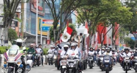 Ribuan anak muda Balikpapan menggelar konvoi Safety Riding dukung Ganjar Presiden 2024. (Ist)