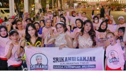 Lewat Milenial Light Night Party Srikandi Ganjar Kaltim gaungkan Ganjar Presiden 2024. (Ist)