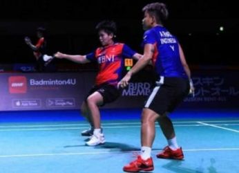 Pasangan ganda putri Indonesia Apriyani/Fadia sukses melaju ke perempat final setelah menyingkirkan wakil China. Foto : Istimewa