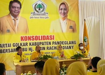 Airin pada acara konsolidasi di Golkar Kabupaten Pandeglang. (Ist)