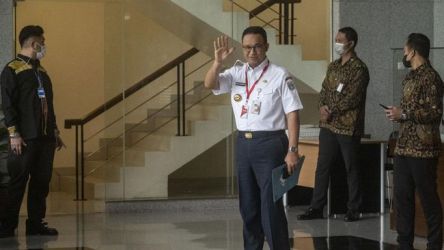 Gubernur DKI Anies Baswedan saat di Gedung KPK. (Ist)