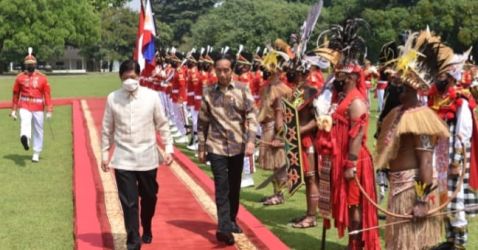 Presiden Jokowi menerima Presiden Republik Filipina Ferdinand Romualdez Marcos Jr saat berada di Istana Bogor. (Foto : Setpres)