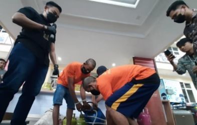 Polres Lebak berhasil mengamankan tiga orang komplotan pengoplos tabung gas subsidi. (Ist)