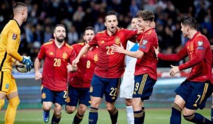 Timnas Spanyol unggul 1-0 atas Portugal pada UEFA Nations League. (Ist)