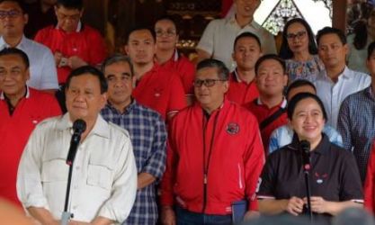 Ketua Umum Gerindra Prabowo Subianto dan Ketua DPP PDI Perjuangan saat bertemu di Hambalang, Sentul, Bogor. (Ist)