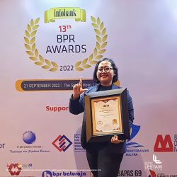 Bank Lestari Banten (BPR) meraih penghargaan yaitu, 391 BPR Terbaik versi Majalah Infobank pada periode Desember 2020-2021. (Ist)