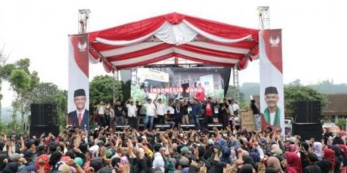 Ribuan warga di Kabupaten Cianjur mendeklarasikan dukung Ganjar Capres 2024. (Ist)