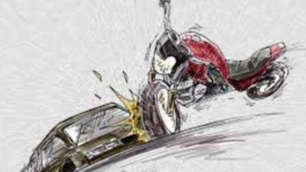 ilustrasi kecelakaan maut antara motor dan mobil. (Ist)