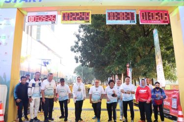 Tangsel Marathon yang diselenggarakan di Teras Kota, Serpong, Tangerang Selatan, Minggu (11/9/2022). (Dok. Humas Pemkot Tangsel)