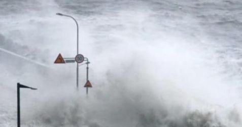 Badai hinnamor menghantam pinggir pantai Korea Selatan. (Ist)