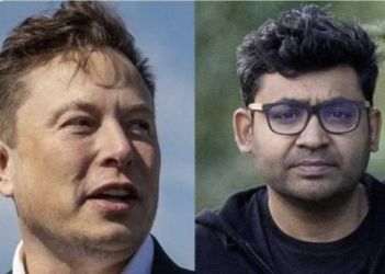 Pemilik baru twitter Elon Musk (kiri) dan pemilik lama twitter Parag Agrawal (kanan). (Ist)