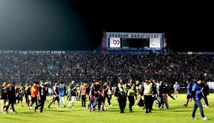 Stadion Kanjuruhan seusai pertandingan Persebaya vs Arema. (Ist)