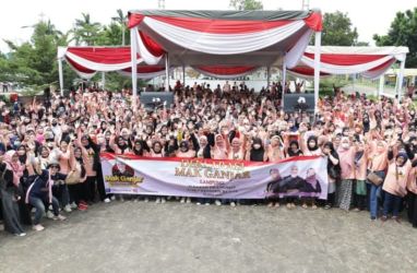Emak-emak Lampung mendukung Ganjar Capres 2024. (Ist)