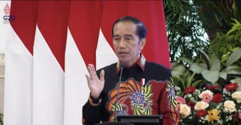 Presiden Jokowi pada pengarahan Pati Polri, Kapolda dan Kapolres se Indonesia. (Foto : Setpres)