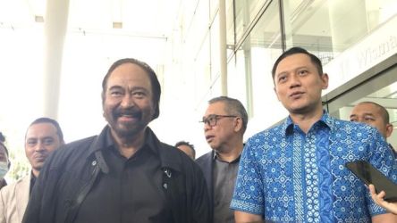 Pertemuan kembali Ketua Umum Nasdem Surya Paloh dan Ketua Umum Demokrat Agus Harimurti Yudhoyono. (Ist)