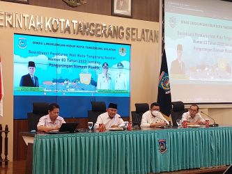 Sosialisasi Perwal 83/2022 terkait pengurangan sampah plastik. Foto : Istimewa