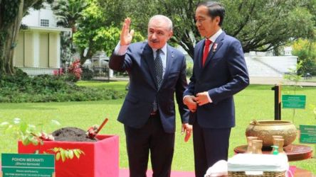 Presiden Jokowi dan PM Palestina Mohammad Shtayyeh di Istana Bogor. (Foto : Setpres)