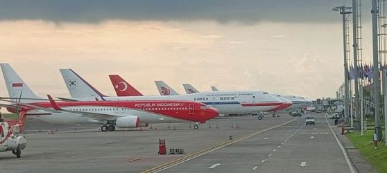 Pesawat delegasi peserta G20 Bali. (Ist)