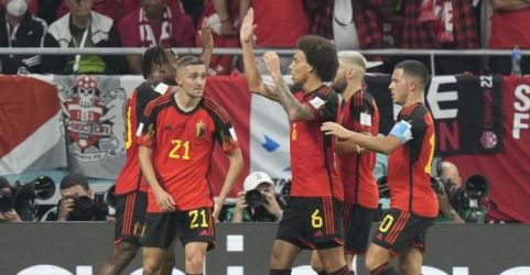 Selebrasi para pemain Belgia. (Ist)