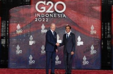 Presiden Jokowi bersama Presiden AS Joe Biden. (Foto : Setpres)