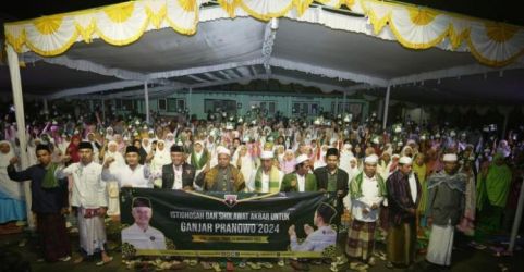 Istighosah dan sholawat berkumandang dari Ponpes Riyadul Falah, NTB untuk Ganjar Pranowo sebagai Capres 2024. (Ist)