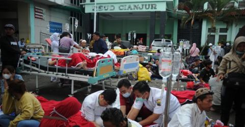 Pasien terdampak gempa Cianjur terus berdatangan untuk mendapatkan perawatan. (Ist)