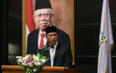 Pj Gubernur DKI Jakarta Heru Budi Hartono saat pidato di DPRD DKI Jakarta. (Ist)