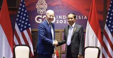 Presiden Jokowi saat bersama Presiden Amerika Serikat Joe Biden. Foto : Setpres