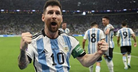 Ekspresi Lienol Messi mencetak gol. (Ist)