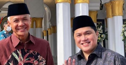 Duet maut Ganjar Pranowo dan Erick Thohir. (Ist)